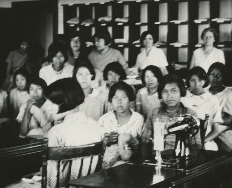 Students inside at Red Deer Industrial School