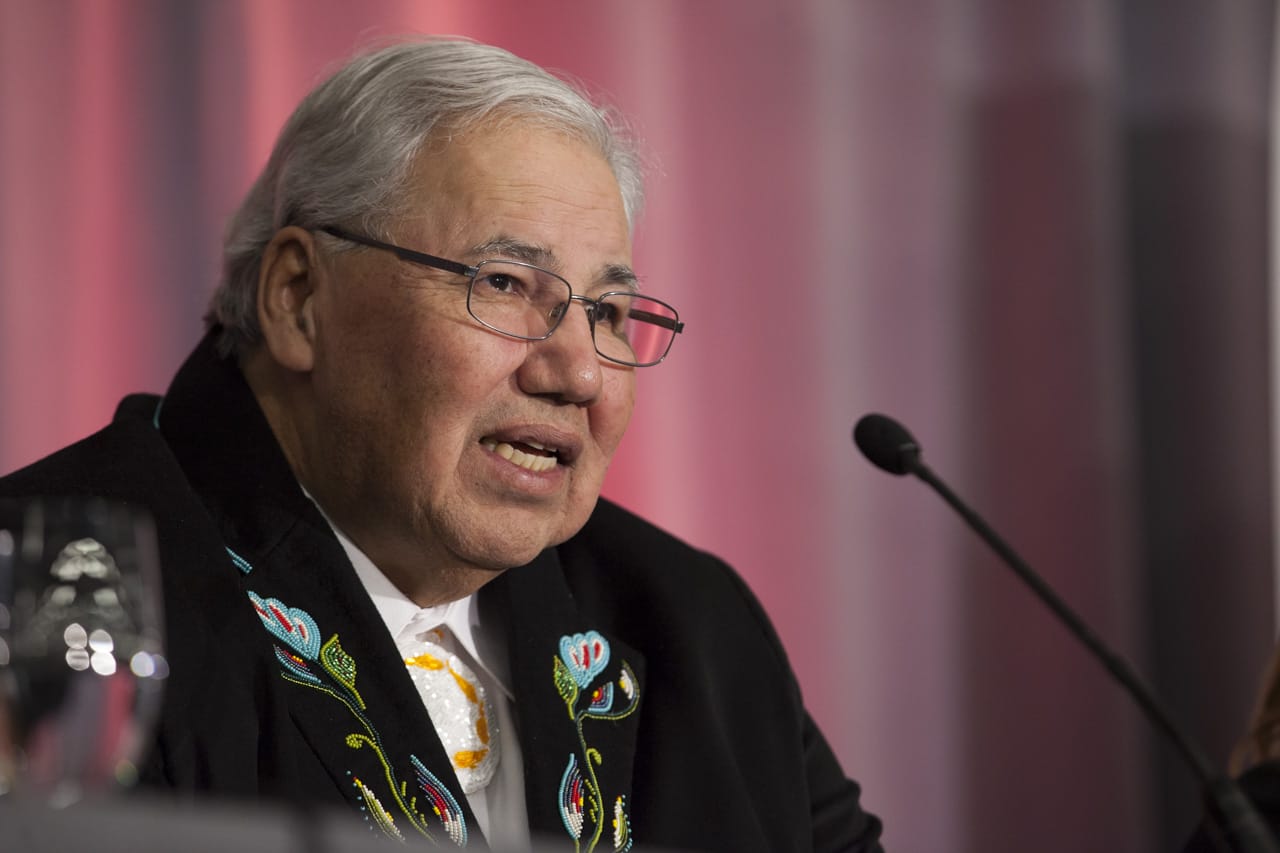 Person speaking at TRC closing ceremony