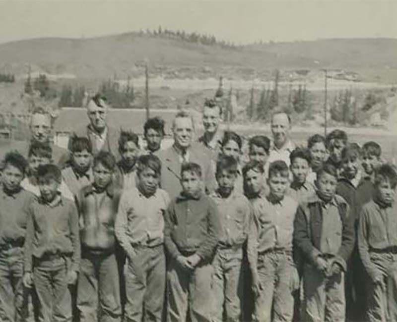 Students and teachers outside at Morley Stony School