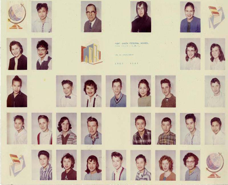 Group of student school photos from Breynat Hall