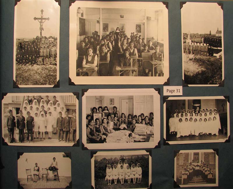 Group of old photographs from Pine Creek school