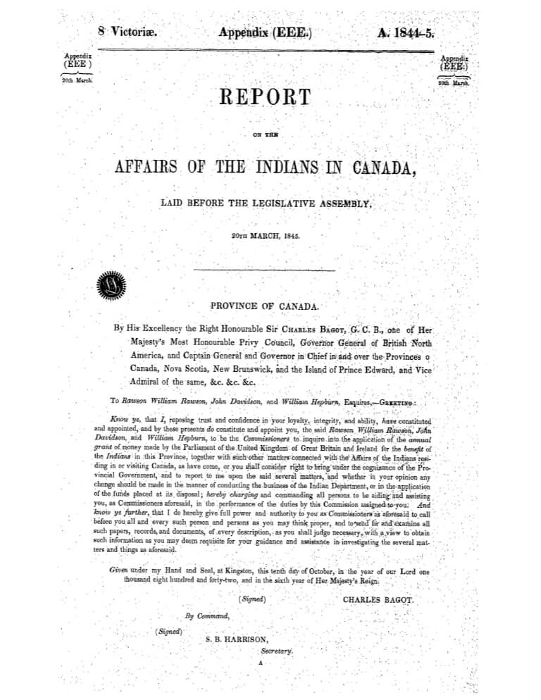 Couverture du document "Bagot Report (en anglais)"